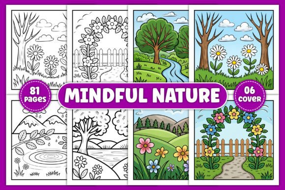 Download Mindful Nature Coloring Pages - Premium Bundle