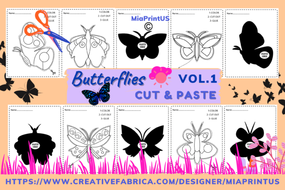 Download Butterfly Cut and Paste - Cut and paste Collection