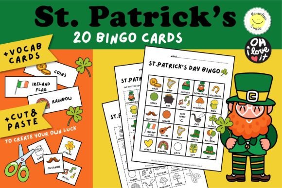 Download St. Patrick's Day BINGO Cut and Paste - Cut and paste Collection