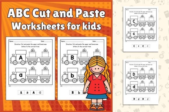 Download PreK-K Alphabet Cut and Paste Worksheets - Cut and paste Collection