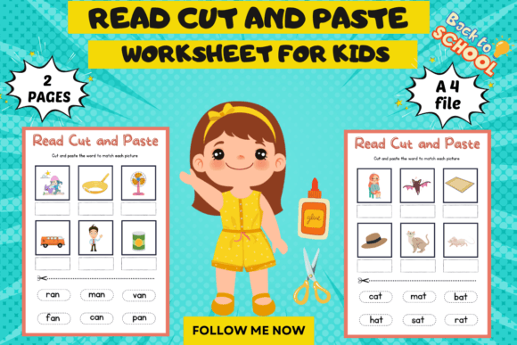 Download Read Cut and Paste Worksheet for Kids - Cut and paste Collection