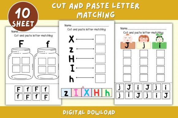 Download Cut and Paste Letter Matching - Cut and paste Collection