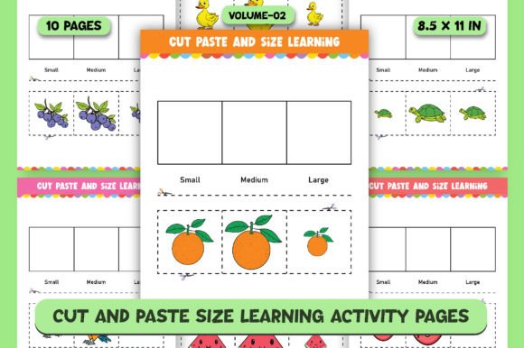 Download Cut and Paste Size Learning Worksheet - Cut and paste Collection